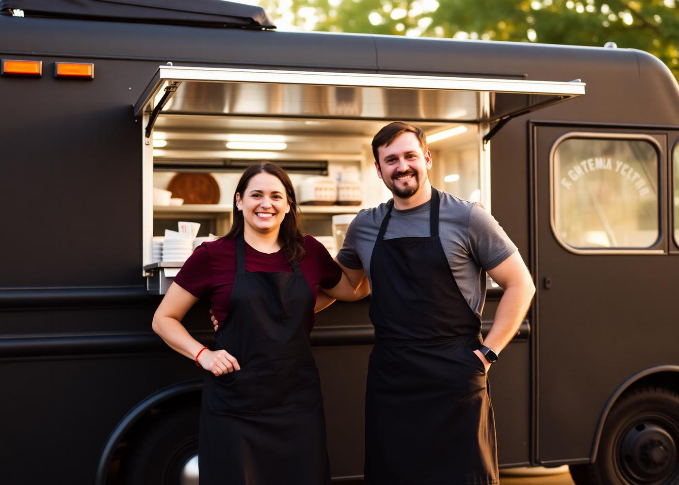 Papa's Papas founders in front of their truck